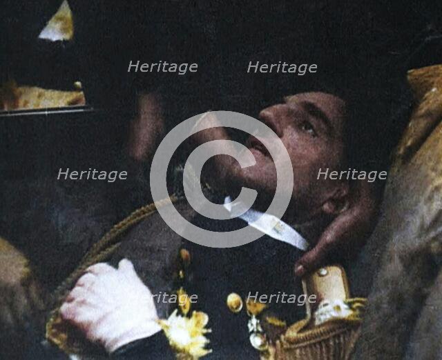 People Inspecting the Corpse of Alexander I, His Majesty the King of Yugoslavia, 1934. Creator: British Pathe Ltd.