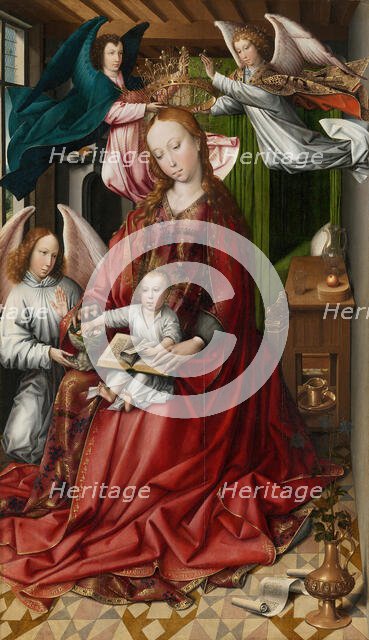 Virgin and Child Crowned by Angels, 1490/95. Creator: Colyn de Coter.