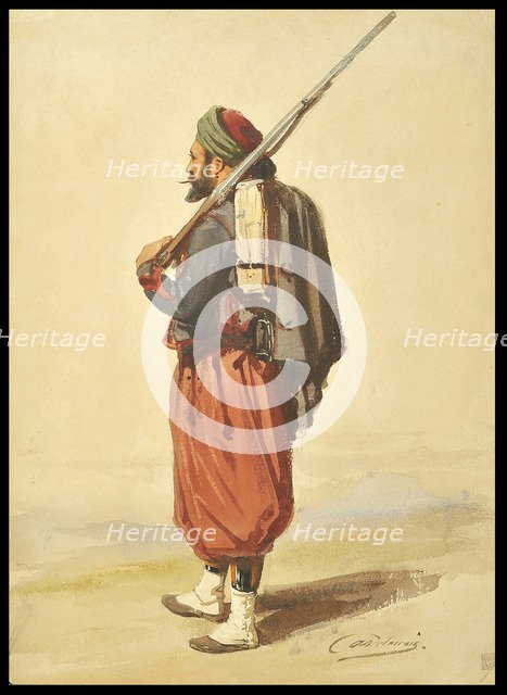Zouave. Artist: Delacroix, Auguste (1809-1868)
