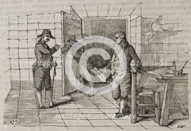 Gaspar Melchor de Jovellanos is released from...Bellver Castle on April 6, 1808, (1851). Creator: Unknown.