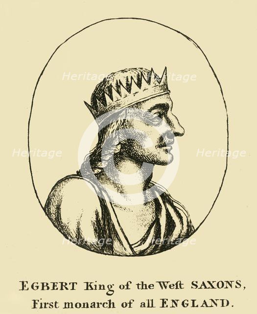 'Egbert King of the West Saxons, First monarch of all England', 18th century. Creator: Unknown.