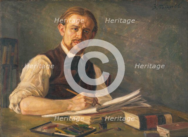 J. Alexy as a Student of Prague Academy, 1921. Creator: Stefan Polkorab.