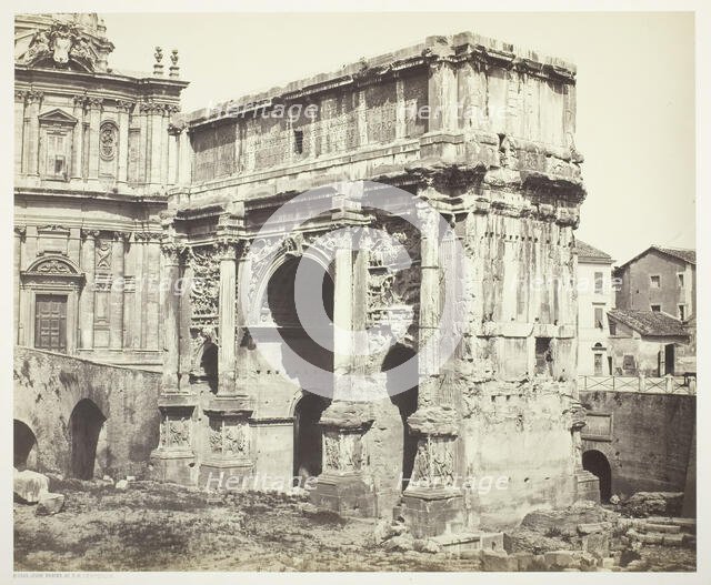 Arc de Septime Sévère, Rome, 1854/55, printed 1855/65. Creators: Bisson Frères, Louis-Auguste Bisson, Auguste-Rosalie Bisson.
