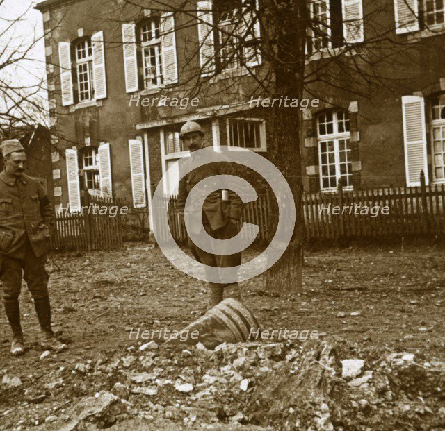 Unexploded 380 shell, Verdun, northern France, c1914-c1918. Artist: Unknown.