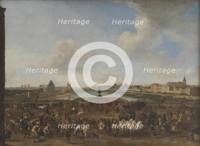 View of Paris seen from the Place Dauphine, 1638-1682. Creator: Pieter Wouwerman.