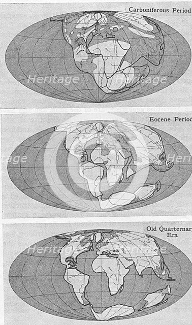 Theory of Continental Drift, 1922. Artist: Unknown