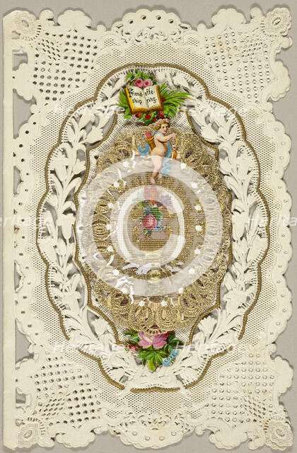 Friendship Offering (valentine), c.1850. Creator: Unknown.