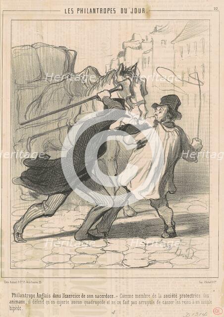 Philantrope anglais dans l'exercice ..., 19th century. Creator: Honore Daumier.