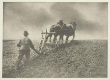 A Stiff Pull, (Suffolk), c. 1883/87, printed 1888. Creator: Peter Henry Emerson.