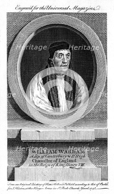 William Warham, Archbishop of Canterbury, 1748. Artist: Unknown