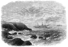 The City of New York steam-ship on Daunt’s Rock, at the entrance of Queenstown Harbour, 1864. Creator: Smyth.
