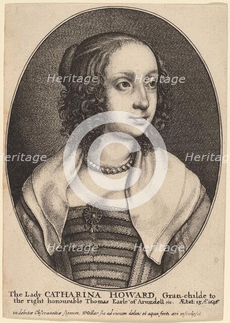 Lady Catherine Howard. Creator: Wenceslaus Hollar.