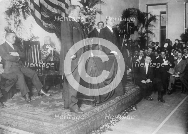 Roosevelt at Y.M.C.A. Rio Janeiro, 1913. Creator: Bain News Service.