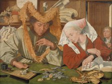 The Merchant and his Wife;The tax collector and his wife, 1540. Creator: Marinus van Reymerswaele.