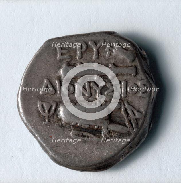 Rhodian Drachma: Heracles (obverse), 387-300 BC. Creator: Unknown.
