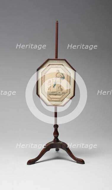 Pole Screen with Venus and Cupid, England, Late 18th century. Creator: Unknown.