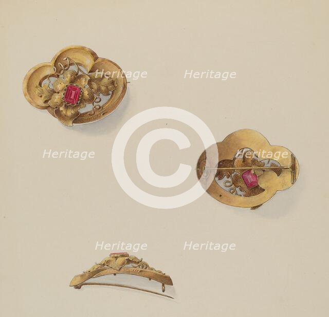 Brooch, c. 1937. Creator: John H. Tercuzzi.