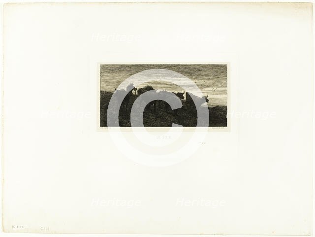 Evening, 1864. Creator: Charles Emile Jacque.