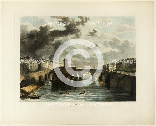 Paris, Le Pont-au-Change, n.d. Creator: John Gendall.