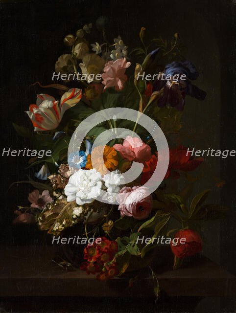 Vase with Flowers, 1700. Creator: Rachel Ruysch.