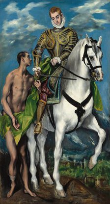 Saint Martin and the Beggar, 1597/1599. Creator: El Greco.