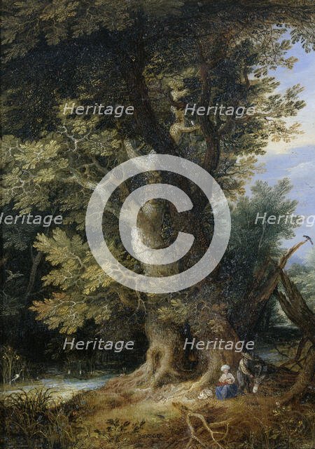 Rest on the Flight into Egypt, 1600-1699. Creator: Unknown.