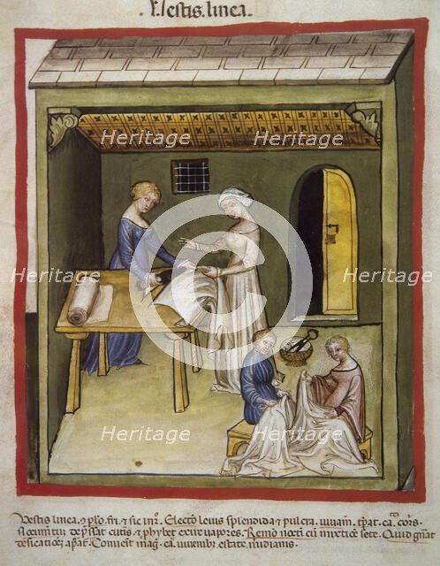 Linen fabrics, 14th century.  Creator: Unknown.