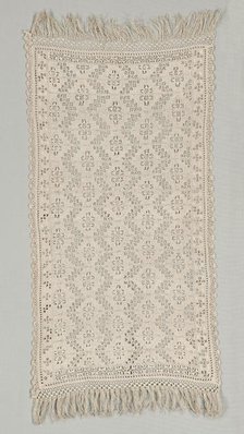 Needlepoint (Cutwork) and Bobbin Lace Table Cover, 16th-17th century. Creator: Unknown.