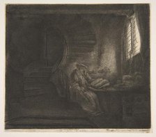 St. Jerome in a Dark Chamber, 1642. Creator: Rembrandt Harmensz van Rijn.