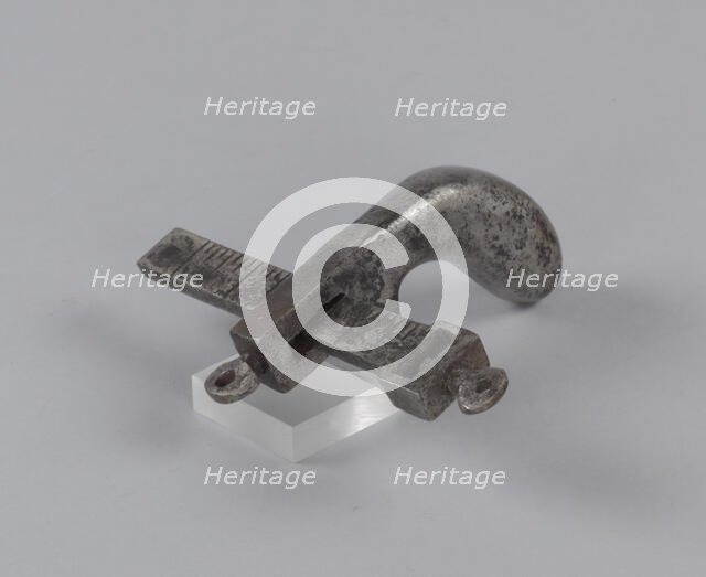 Metal leatherworking gauge, ca. 1850-1900. Creator: Unknown.