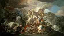 Battle of Clavijo (834), legendary battle where the apostle James made an appearance riding a whi…