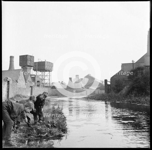 Caldon Canal, Joiner's Square, Hanley, Stoke-on-Trent, Staffordshire, 1965-1968. Creator: Eileen Deste.