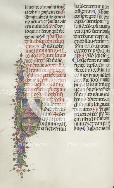 Missale: Fol. 116: Saint Matthew with Angel, 1469. Creator: Bartolommeo Caporali (Italian, c. 1420-1503).