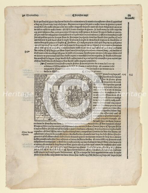 Page from 'La Mer de Histoires', 1536., 1536. Creator: Anon.