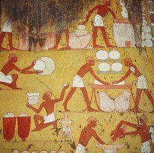 Bread making. From the tomb of Kenamun, Sheikh Abd el-Qurna, 1550-1295 BC. Creator: Ancient Egypt.