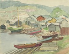 Fishing village in Suursaari, 1933. Creator: Evert Roos.