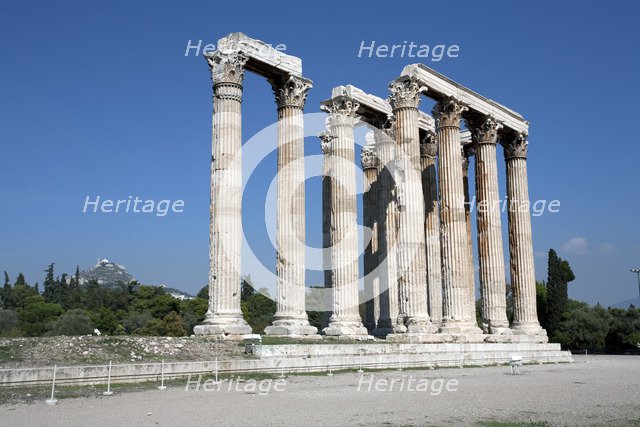 The Temple of Zeus Olympios, Athens, Greece. Artist: Samuel Magal