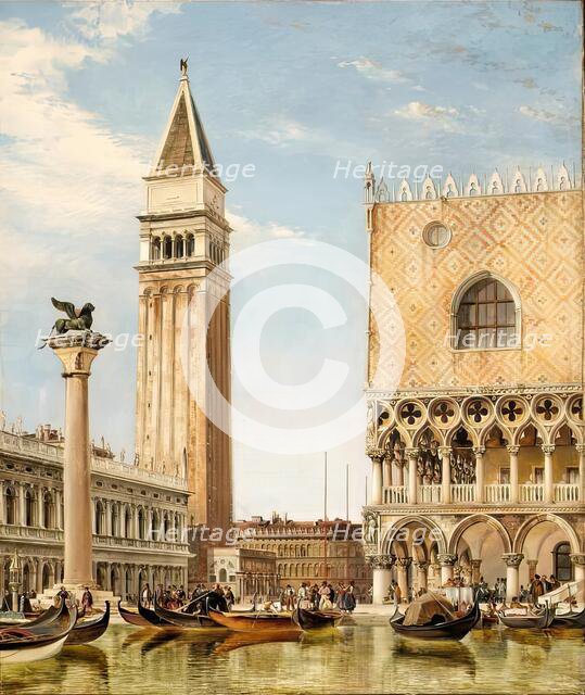 The Piazzetta, Venice, 1860. Creator: Edward William Cooke.