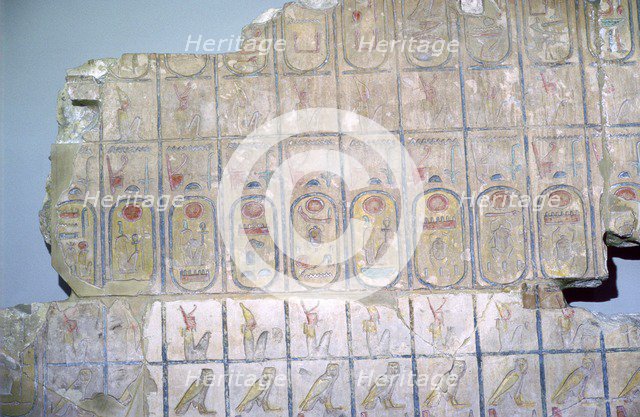 List of the kings of Egypt from the temple of Ramesses II, Abydos, Egypt, 19th Dynasty, c1250 BC. Artist: Unknown