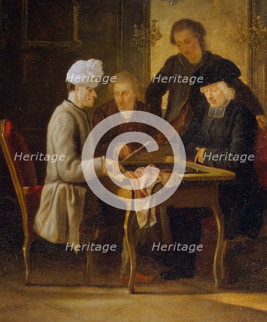 Voltaire at a Chess Table', between 1750 and 1775. Creator: Huber, Jean (1721-1786).