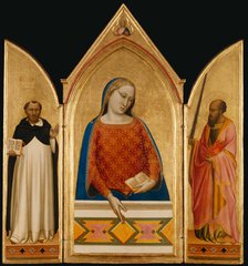 The Virgin Mary with Saints Thomas Aquinas and Paul, about 1335. Creator: Bernardo Daddi.