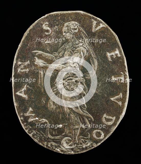 Gentleness Standing on a Serpent [reverse]. Creator: Medallist T.R..
