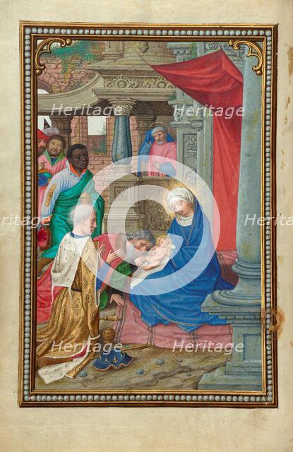 The Adoration of the Magi; Prayer Book of Cardinal Albrecht of Brandenburg, about 1525-1530. Creator: Simon Bening.