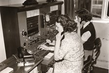 Rowntree factory switchboard, York, Rowntree factory, Yorkshire, 1952. Artist: Unknown