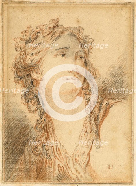 Head of Bacchante, n.d. Creator: Francois Boucher.