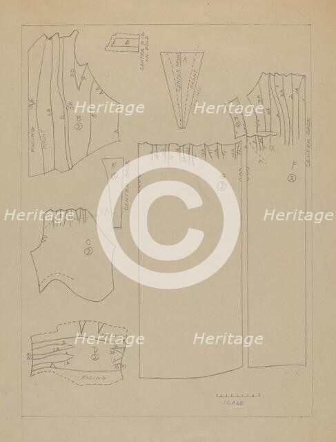 Dress (Pattern), c. 1936. Creator: Dorothy Gernon.