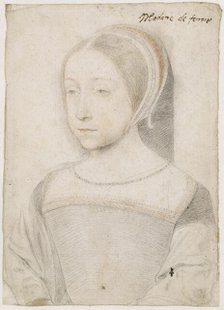 Portrait of Renée of France (1510-1574), Duchess of Ferrara, 1519. Creator: Clouet, Jean (c. 1485-1541).