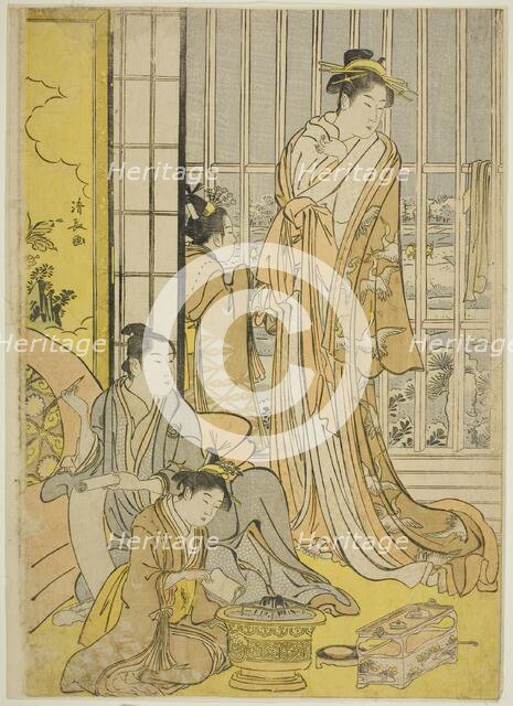 Snowy Morning in the Pleasure Quarters (Seiro yuki no ashita), c. 1789. Creator: Torii Kiyonaga.