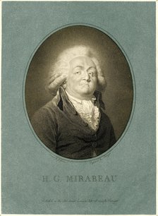 Portrait of Honoré Gabriel Riqueti, comte de Mirabeau (1749-1791), 1793.