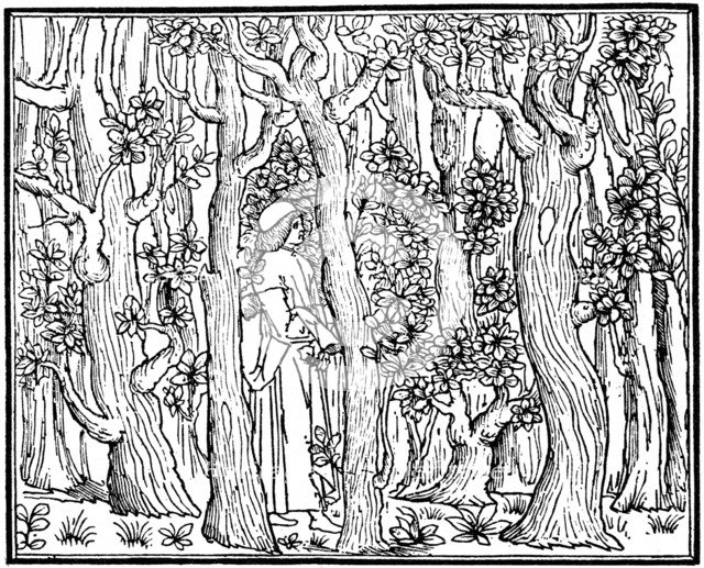 The Lover in the Wood, 1499 (1964). Artist: Anon